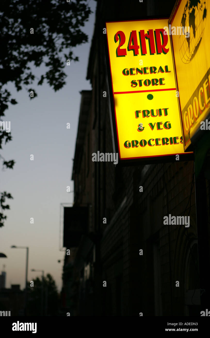 24-hour-shop-sign-stock-photo-alamy