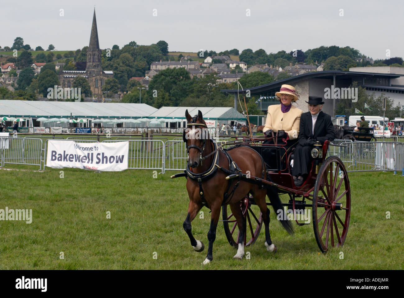 'Pony and trap' at Bakewell Show 2007 in Derbyshire 'Great Britain' Stock Photo