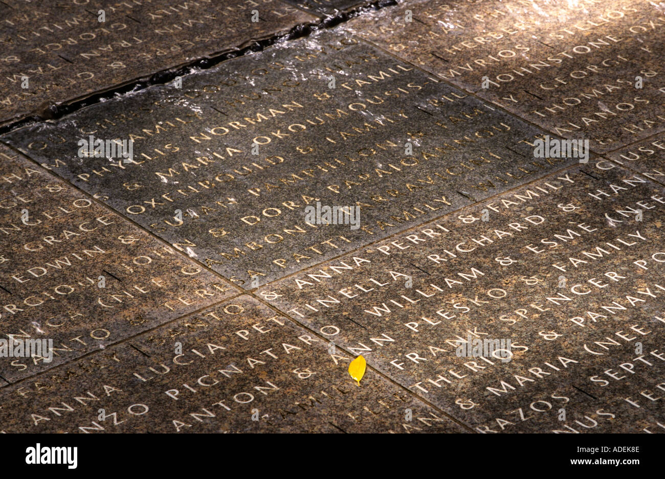 Stone memorial, Immigration Museum, Melbourne Stock Photo