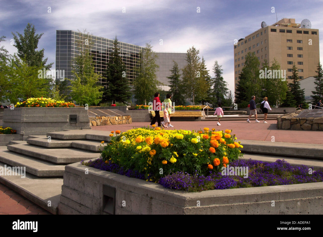 Downtown Fairbanks Stock Photography