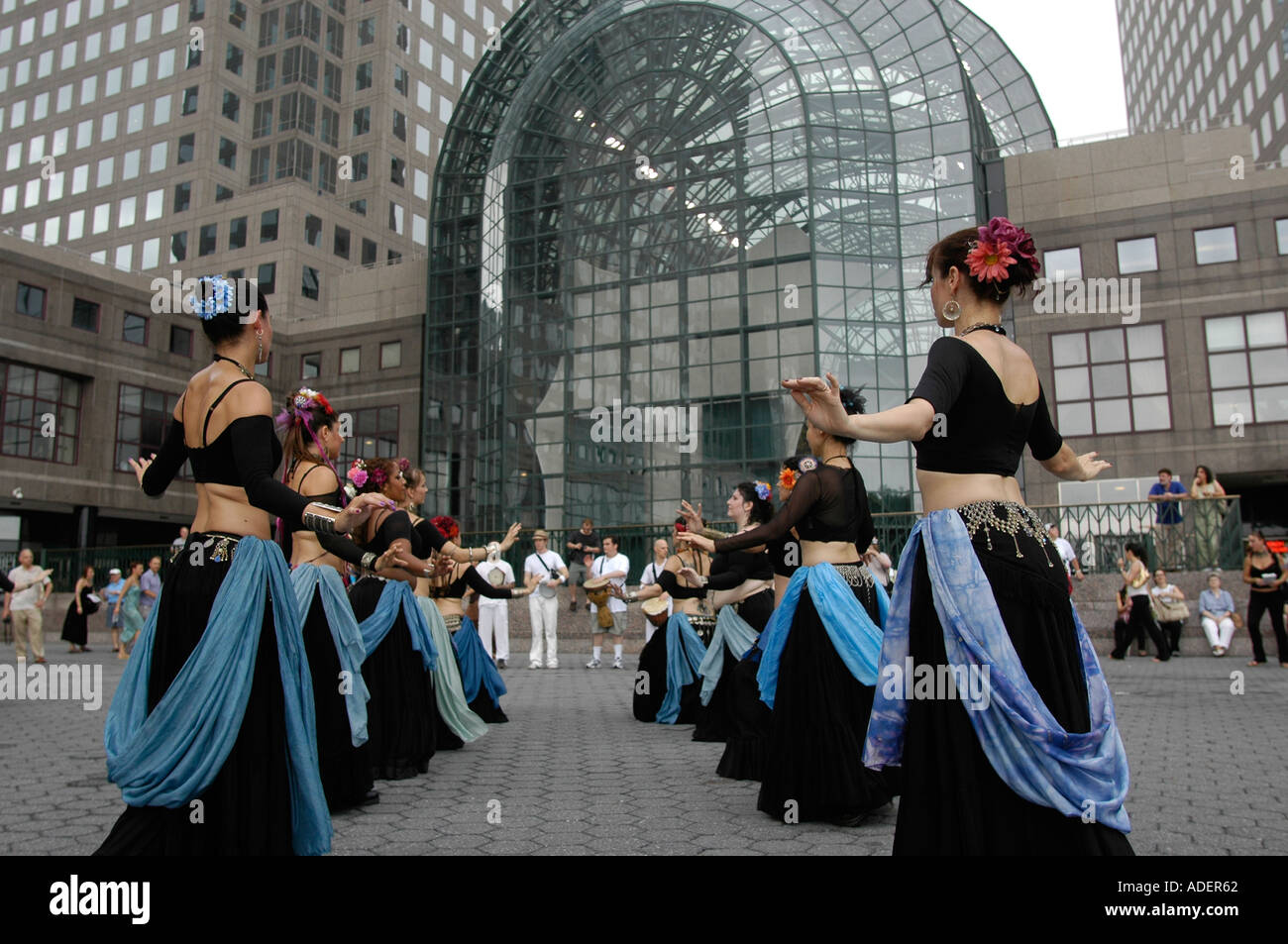 Dancers from the Public Urban Ritual Experiment Pure perform in
