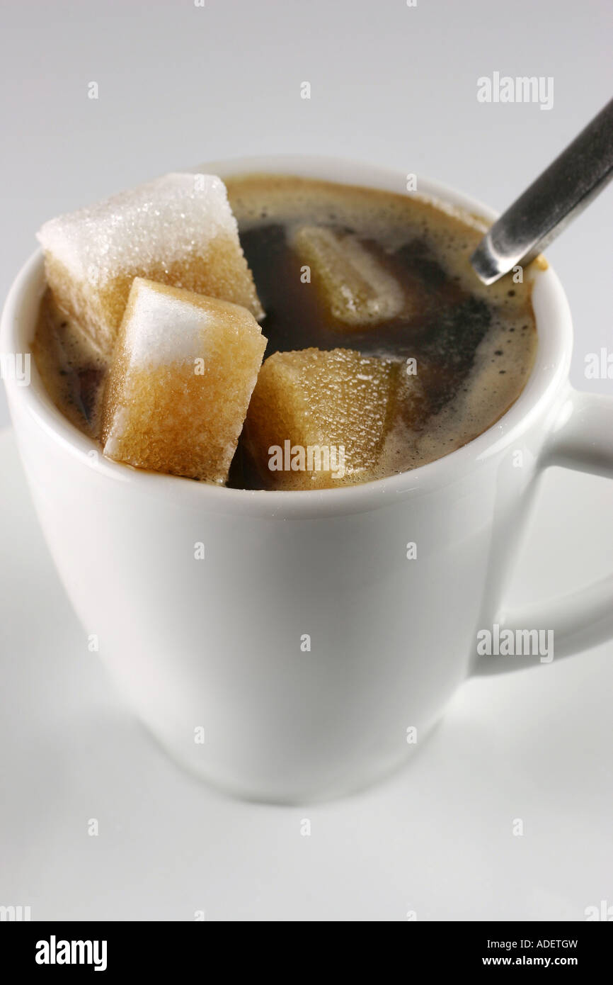 coffee with sugar Stock Photo