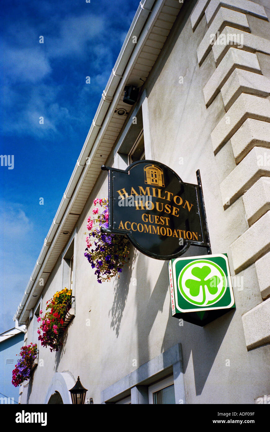 A bed and breakfast house in Ireland displaying the distinctive Bord