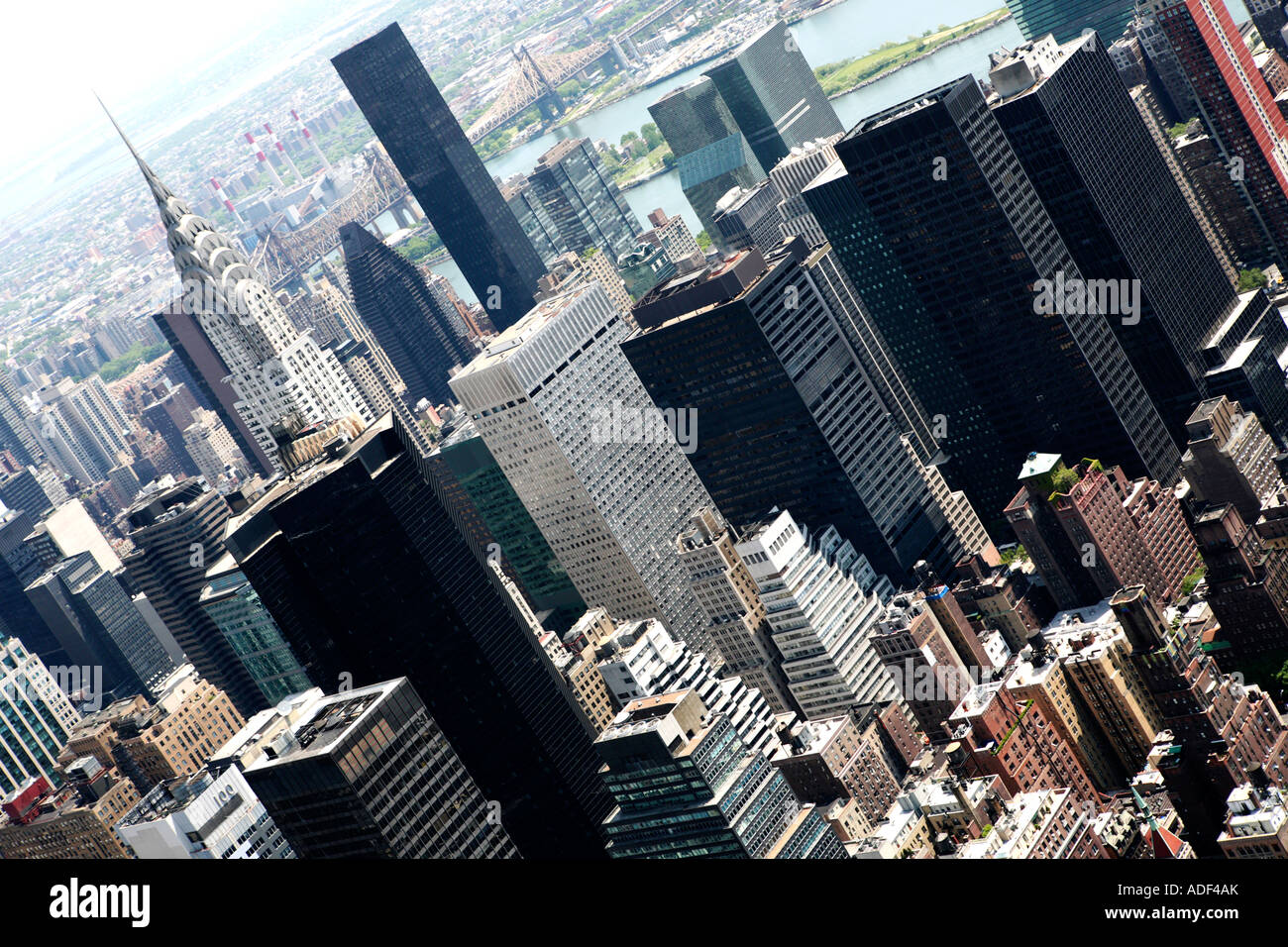 Aerial view of New York Manhattan Buildings and Streets Stock Photo - Alamy