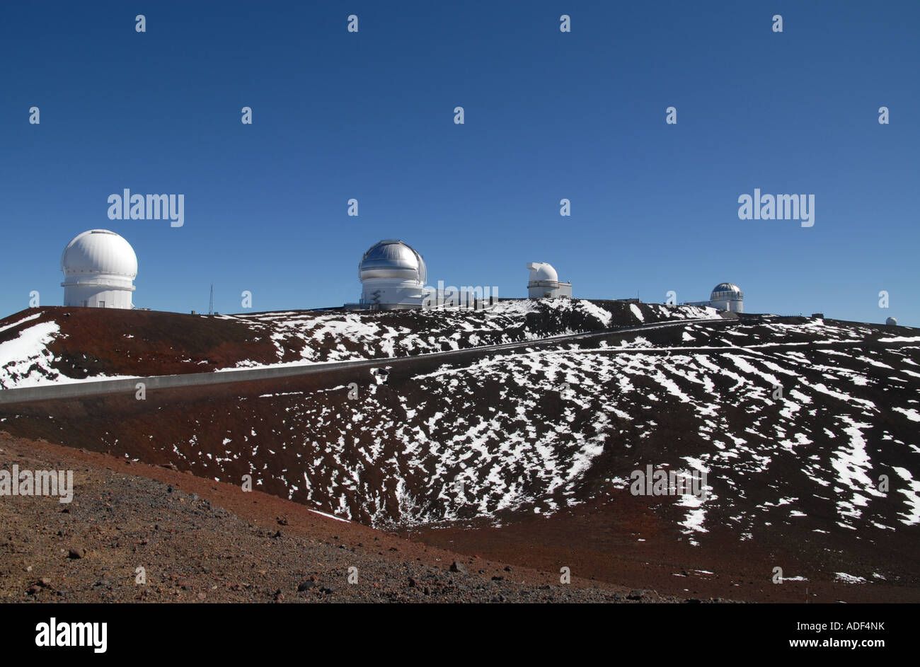 Hawaii Observatories on Mauna Kea Stock Photo