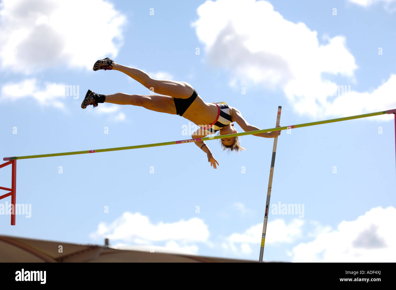 Pole vaulter clearing bar hires stock photography and images Alamy