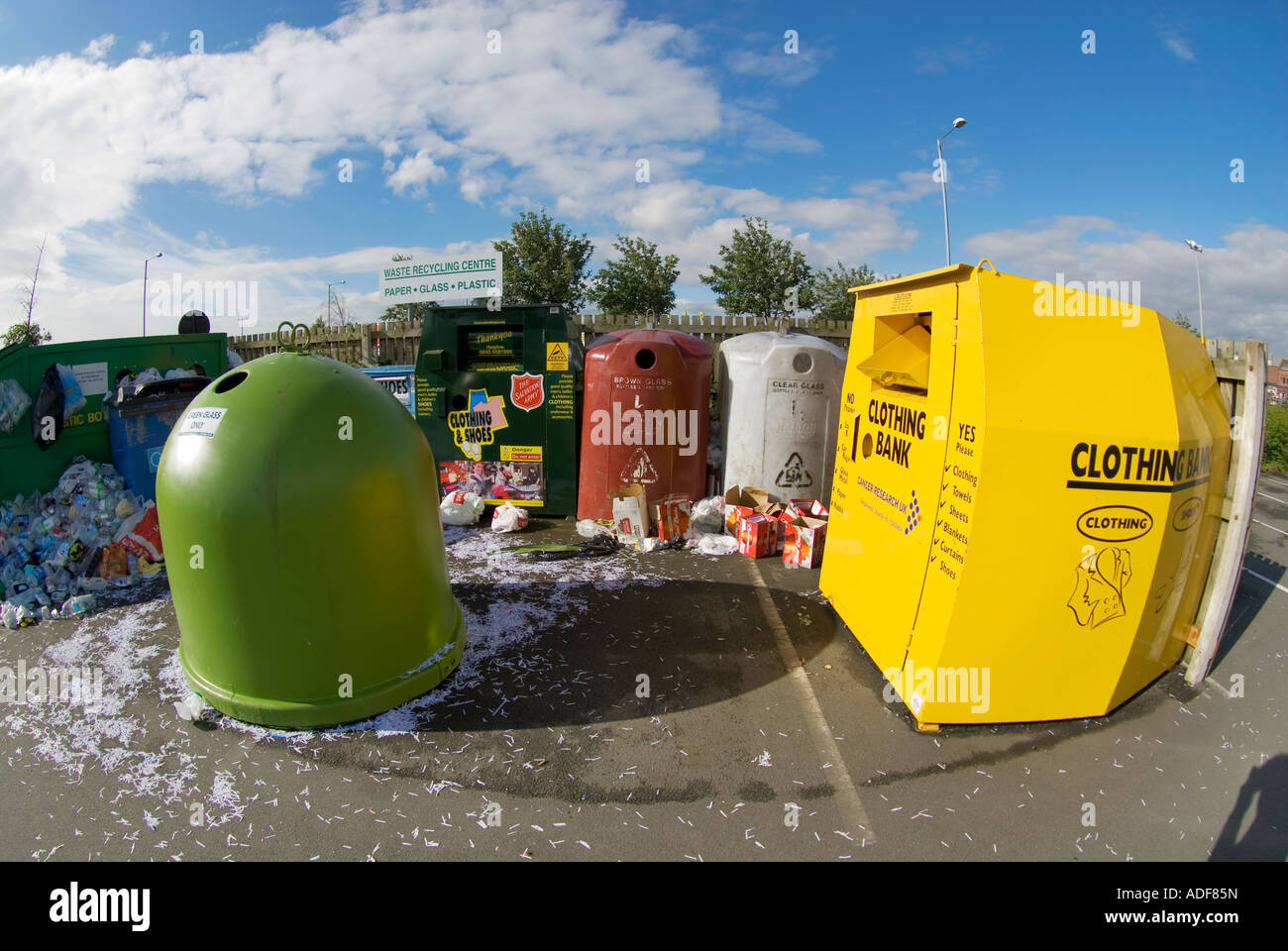 Recycle collection point vessels containers segregation hires stock
