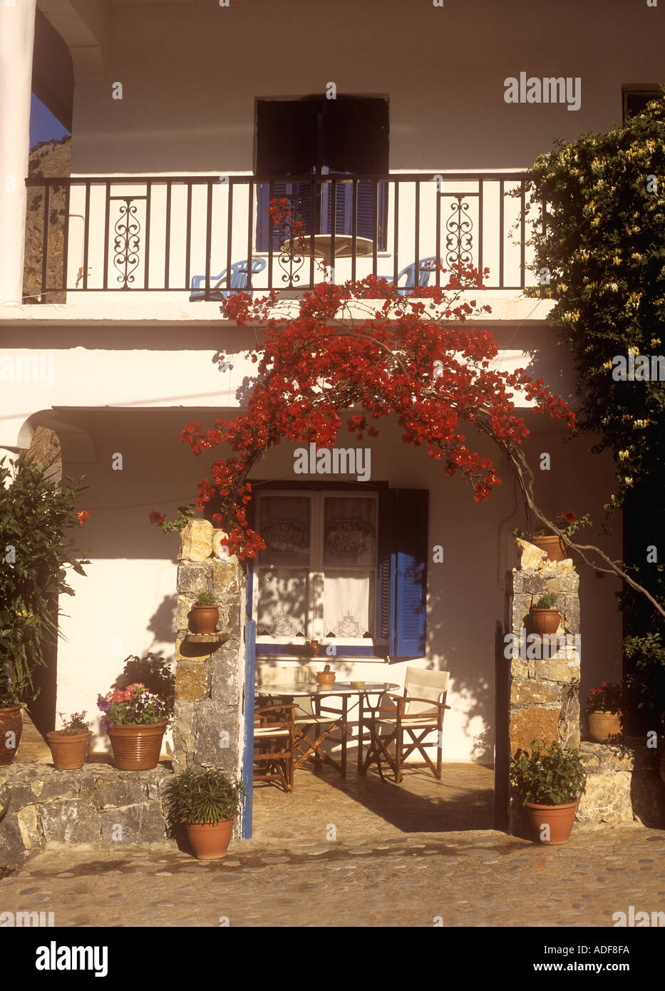 Exterior of typical house in western Crete in Greece Stock Photo Alamy
