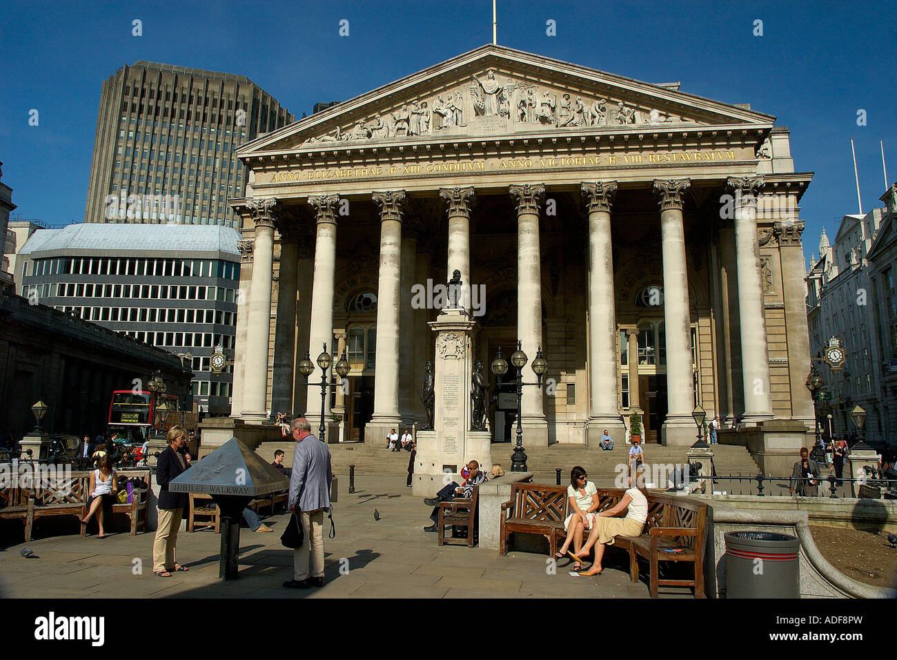 England London Bank The Royal Exchange Stock Photo