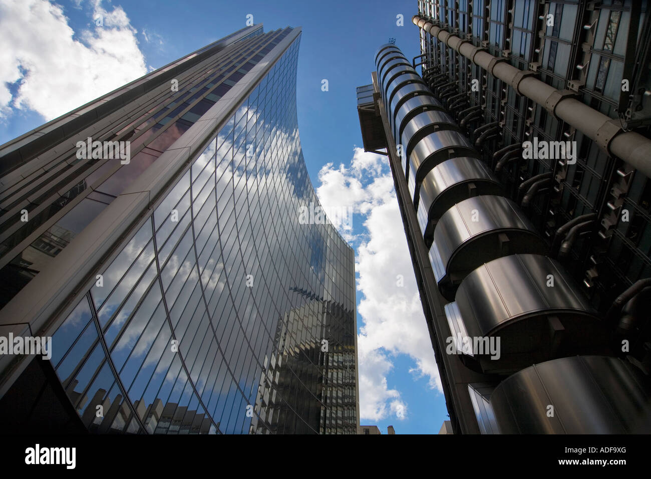 Willis building left next to the Lloyds building. Stock Photo