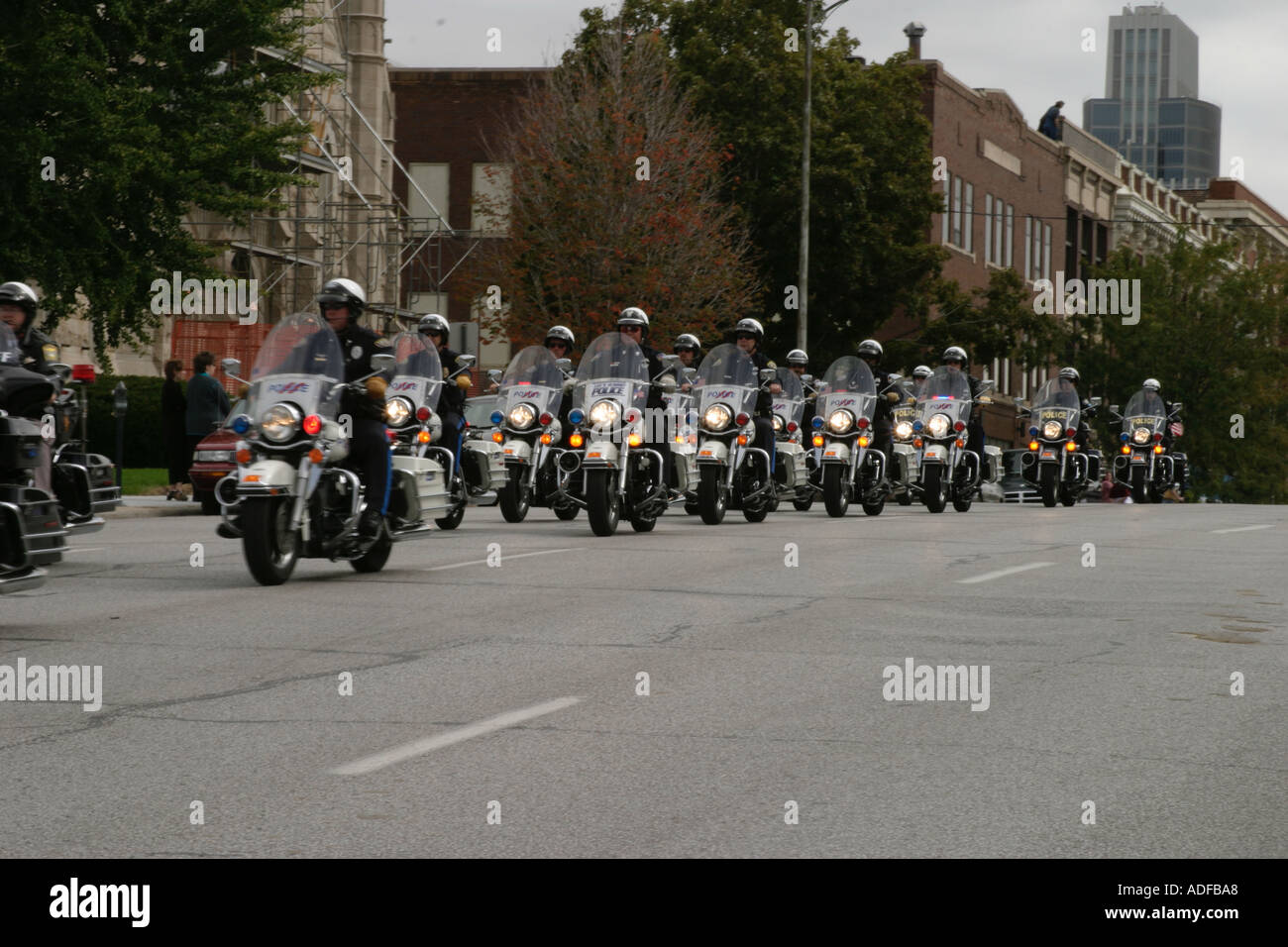 Police Funeral Procession Stock Photo Alamy
