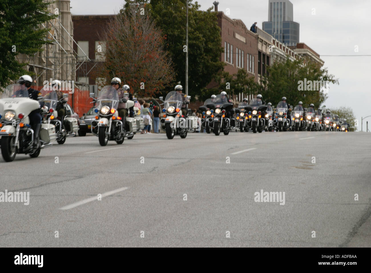Police Funeral Procession Stock Photo Alamy