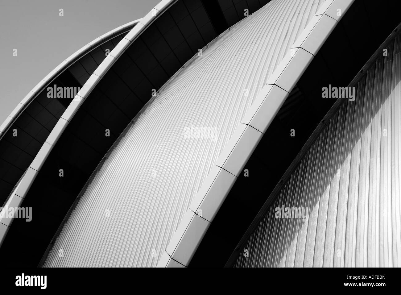 Abstract archiectural image of Glasgows SECC Stock Photo