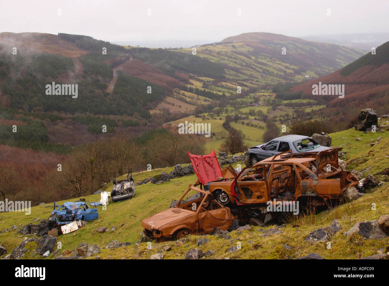 Dumped car in national park hi-res stock photography and images - Alamy