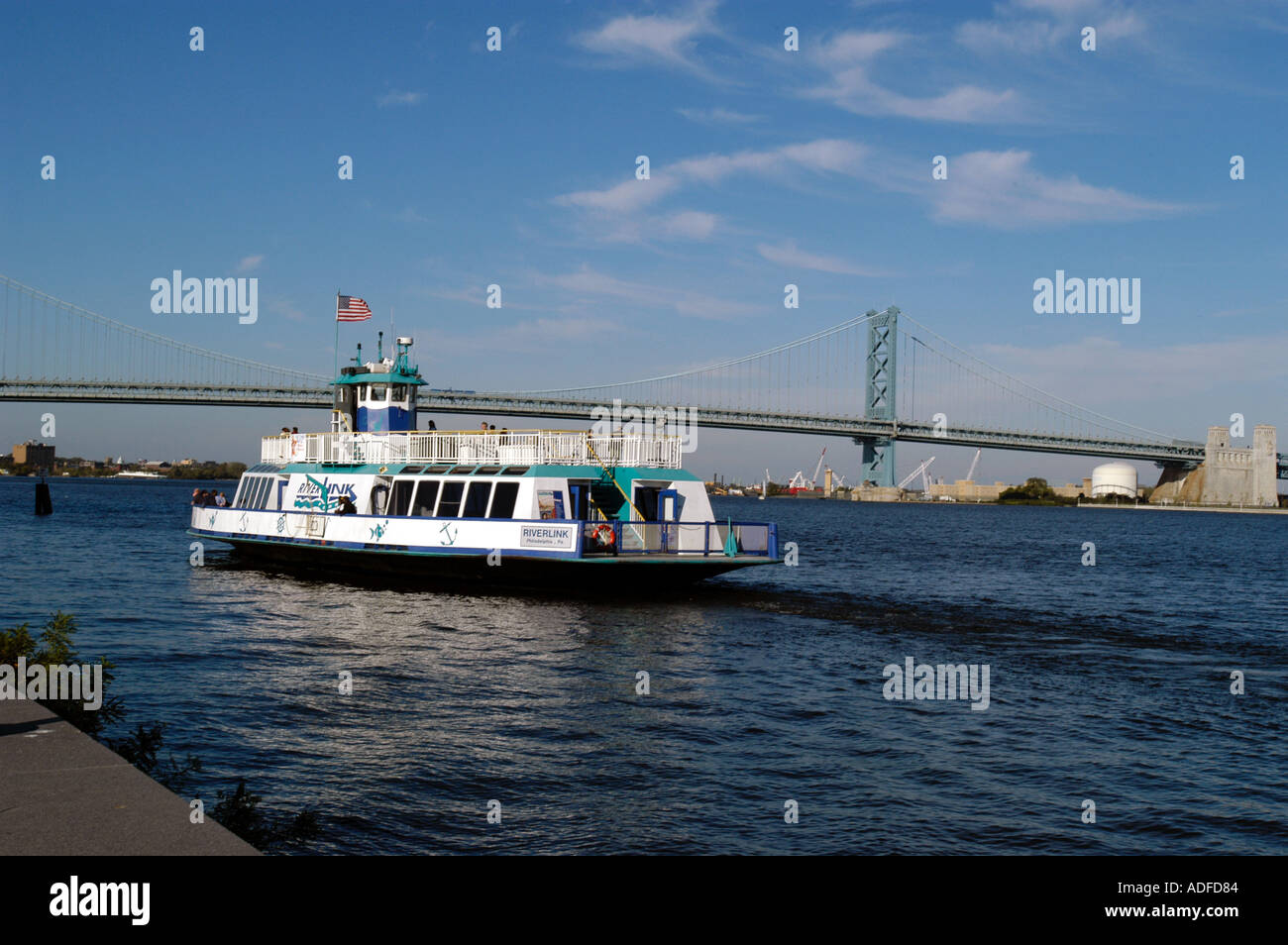 Delaware river Philadelphia Pennsylvania USA Stock Photo Alamy