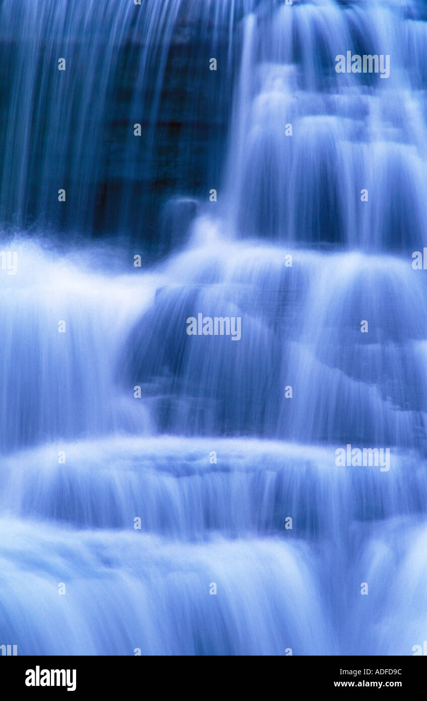 USA New York Robert S Treman State Park cascading waterfall Stock Photo