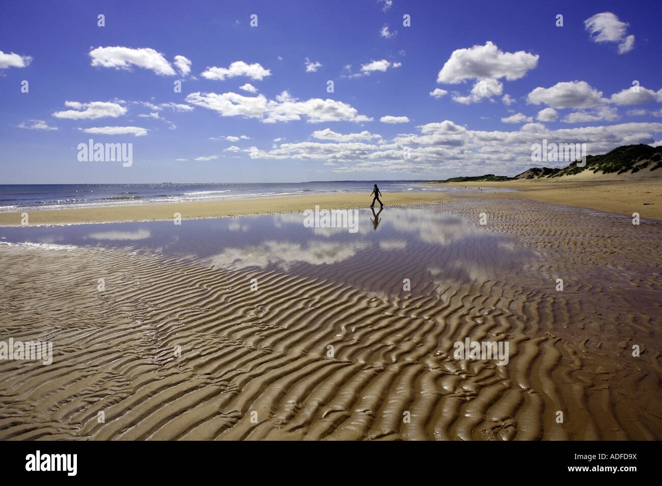 Balmedie Beach near the sand dunes of Menie, Aberdeen, Scotland, UK