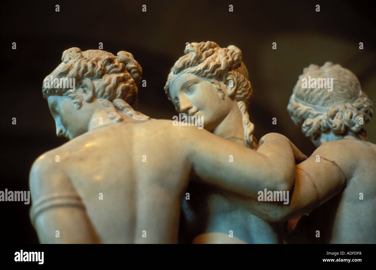 France Paris The Louvre The Three Graces Stock Photo Alamy