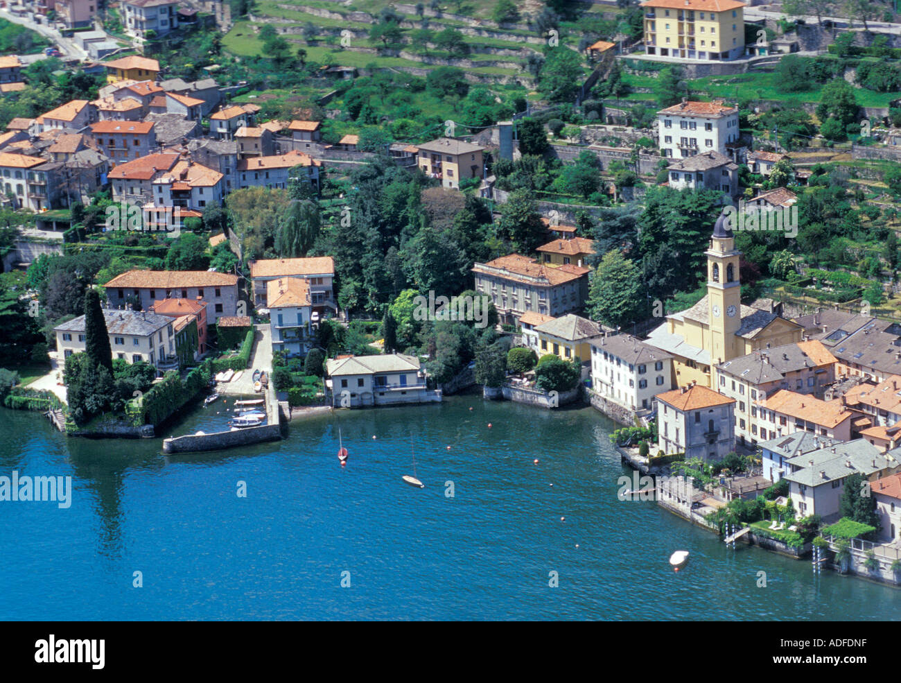 Cityscape Laglio Como Lake Lombardy Italy Stock Photo Alamy
