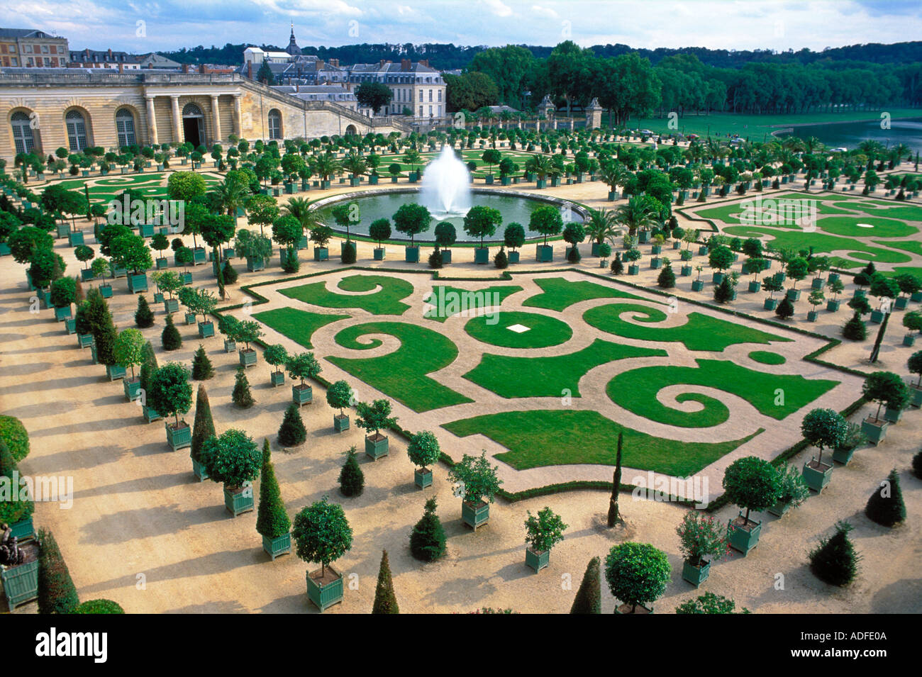 France Versailles The Gardens Of Versailles And The Orangery Stock