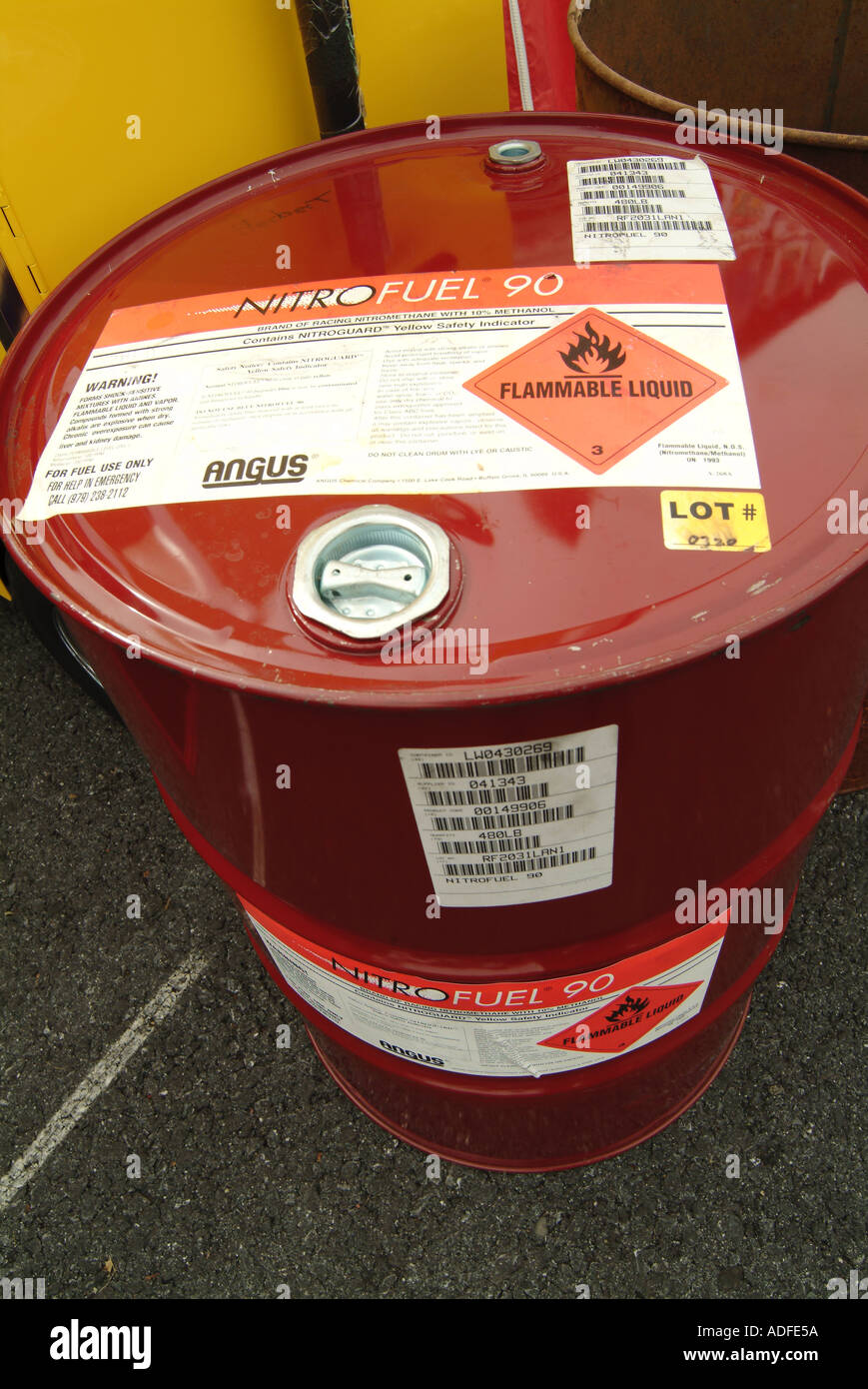 A barrel of Nitromethane Stock Photo Alamy