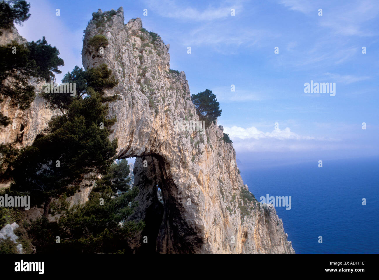 Natural arch Capri island Campania Italy Stock Photo - Alamy