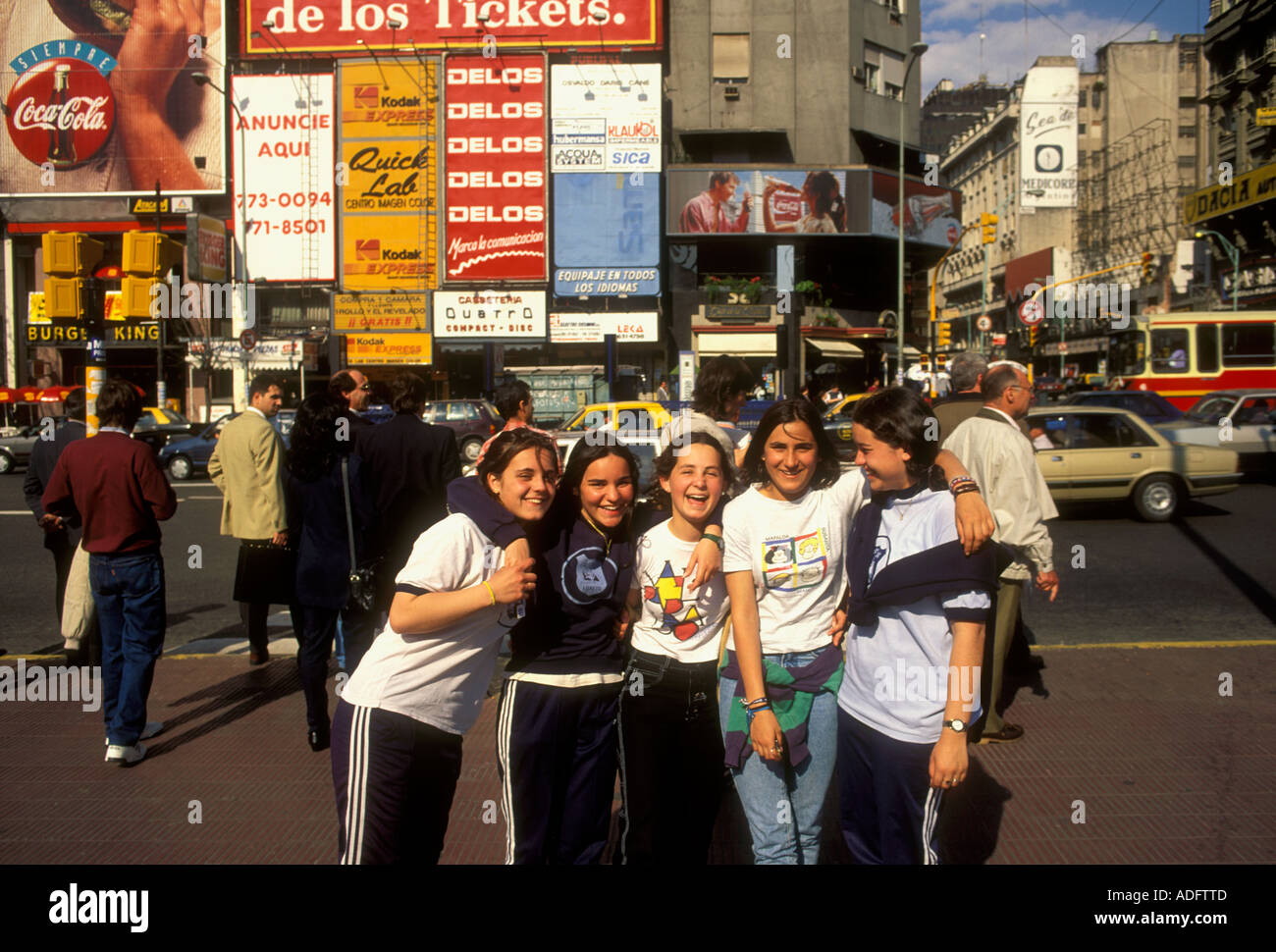 5 five Argentinean people females teens teenage girls teenagers Buenos ...