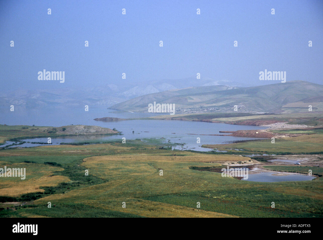 Artificial lake formed by a dam, Morocco Stock Photo Alamy