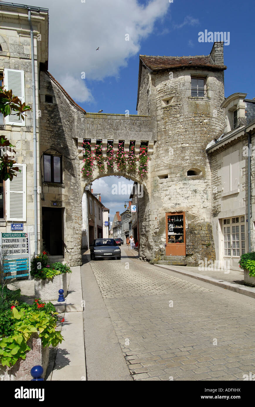 Old gatehouse, La Roche-Posay (86270), Vienne, France Stock Photo - Alamy