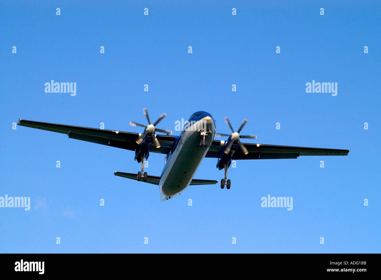 Airplane take off fly sky high Stock Photo - Alamy