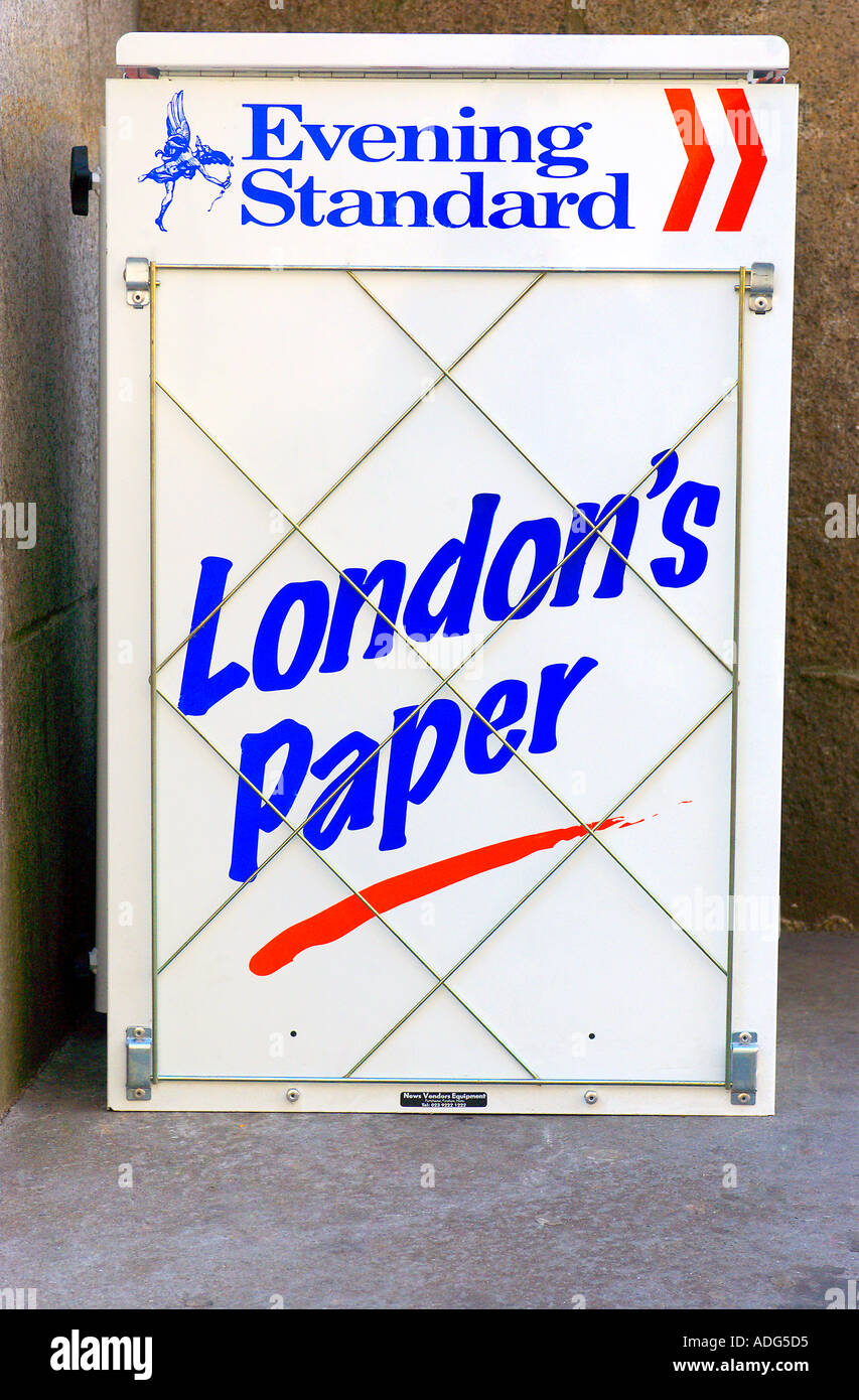 London Evening Standard sign board Stock Photo