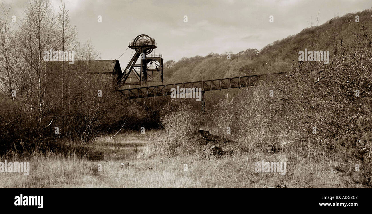 Abandoned Coal Mine South Wales Stock Photo