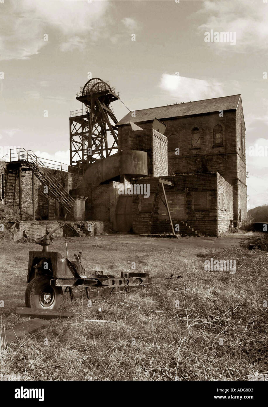 Abandoned Coal Mine South Wales Stock Photo