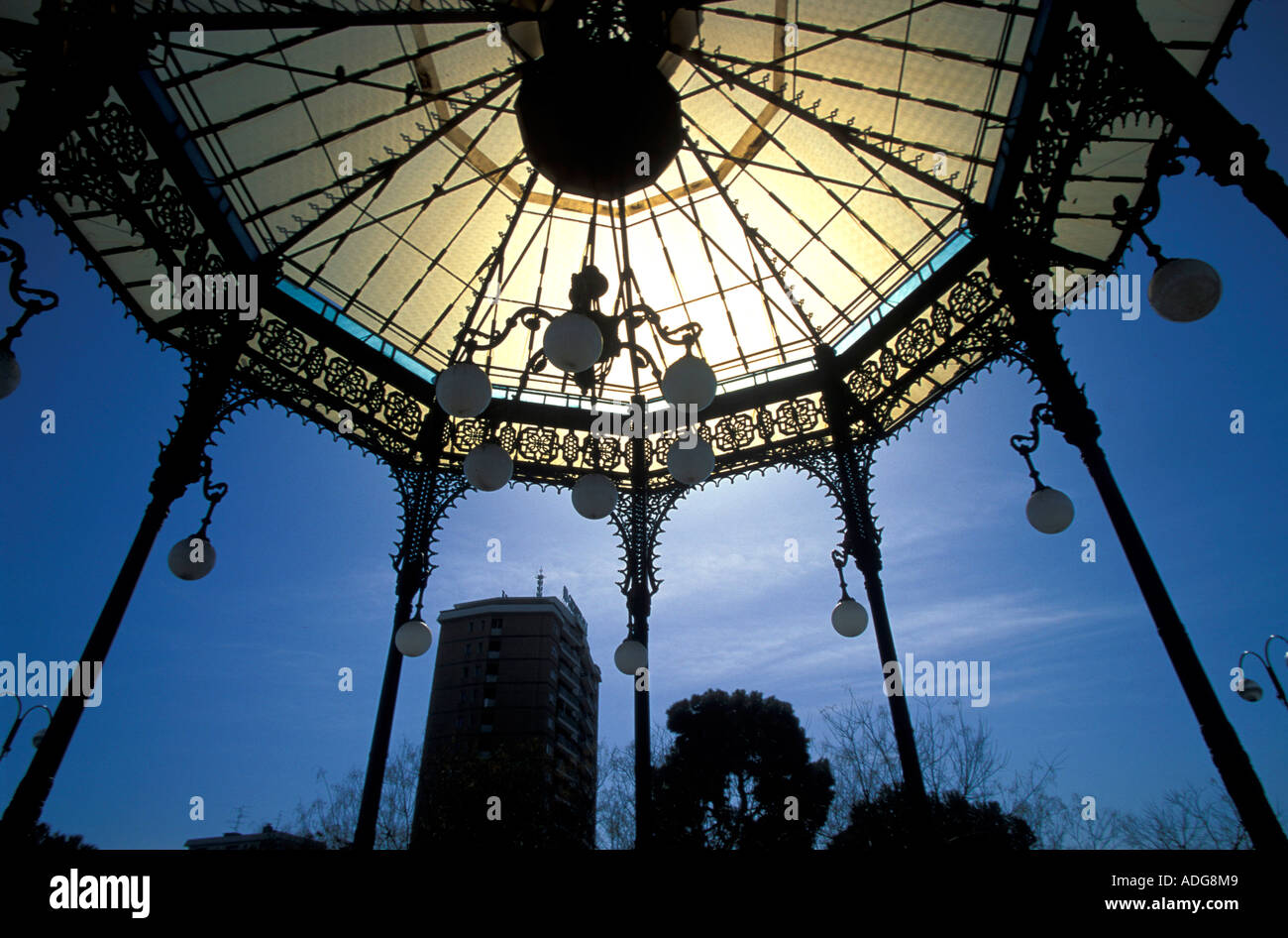 Gazebo Bellini villa Catania Sicily Italy Stock Photo Alamy