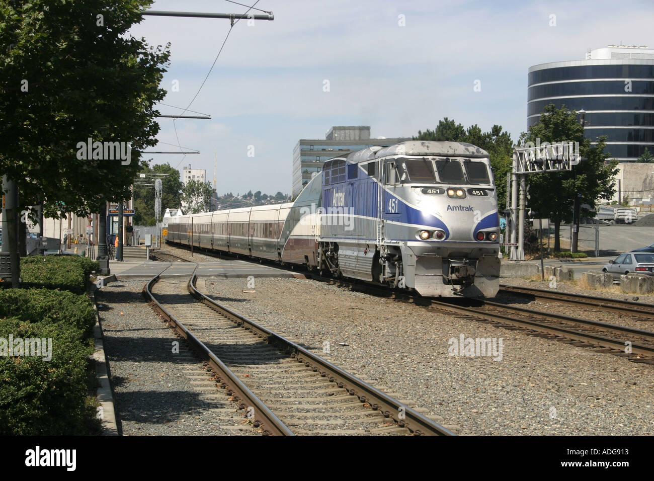 Amtrak Cascades Passenger Train downtown Seattle WA Stock Photo Alamy