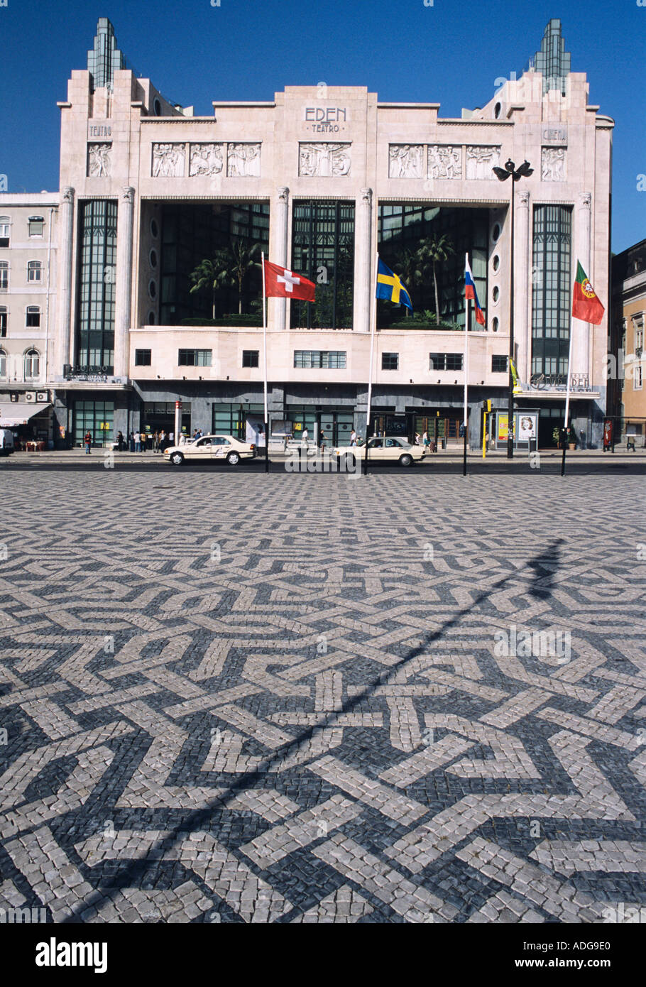 Eden Theatre Building Restauradores Lisbon Portugal Stock Photo