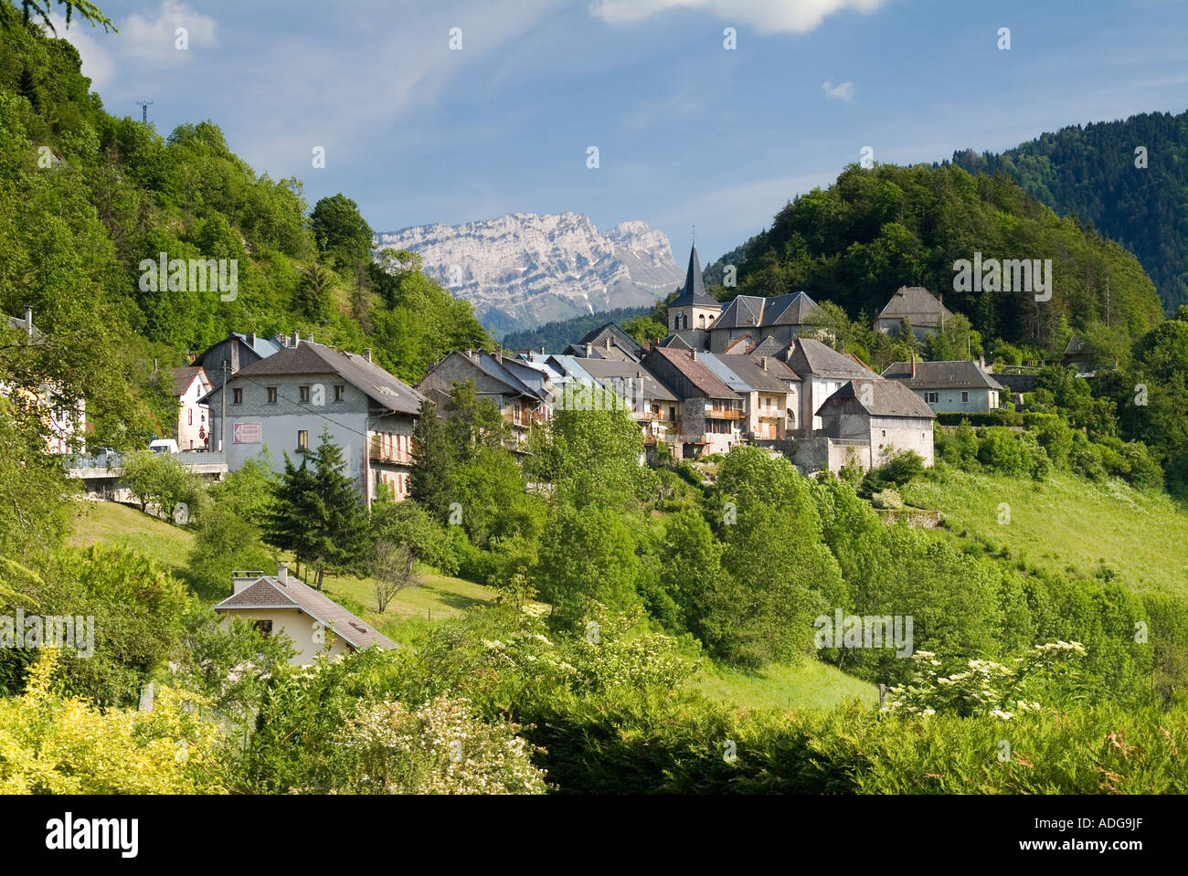 France Savoie Bauges National Park le Chatelard Stock Photo