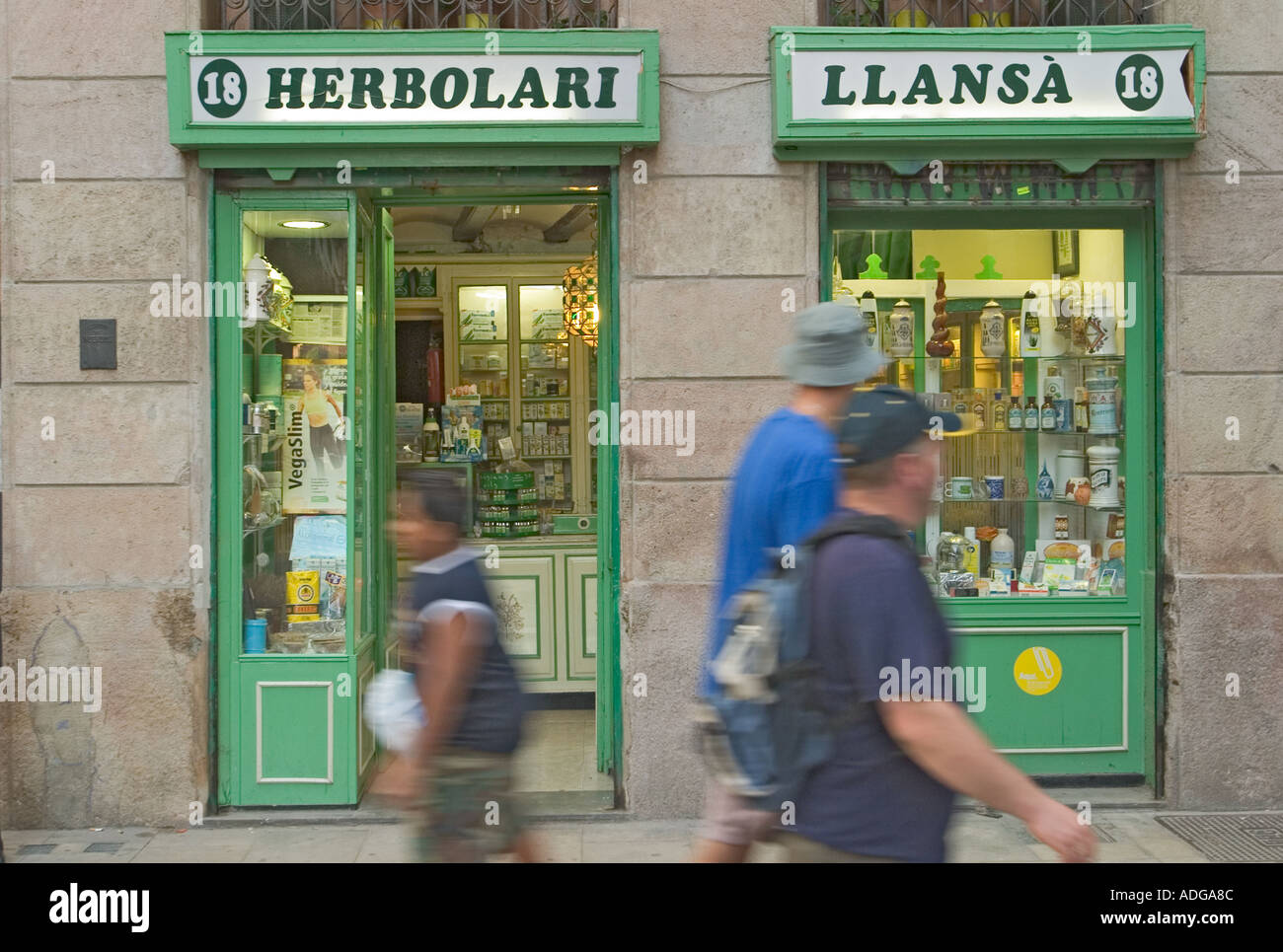 Barcelona Spain Herb shop Stock Photo Alamy