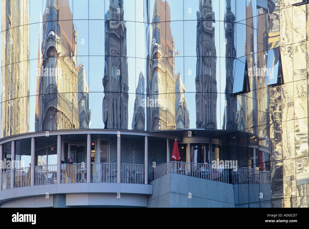 Haas Haus with Reflections Vienna Austria Stock Photo