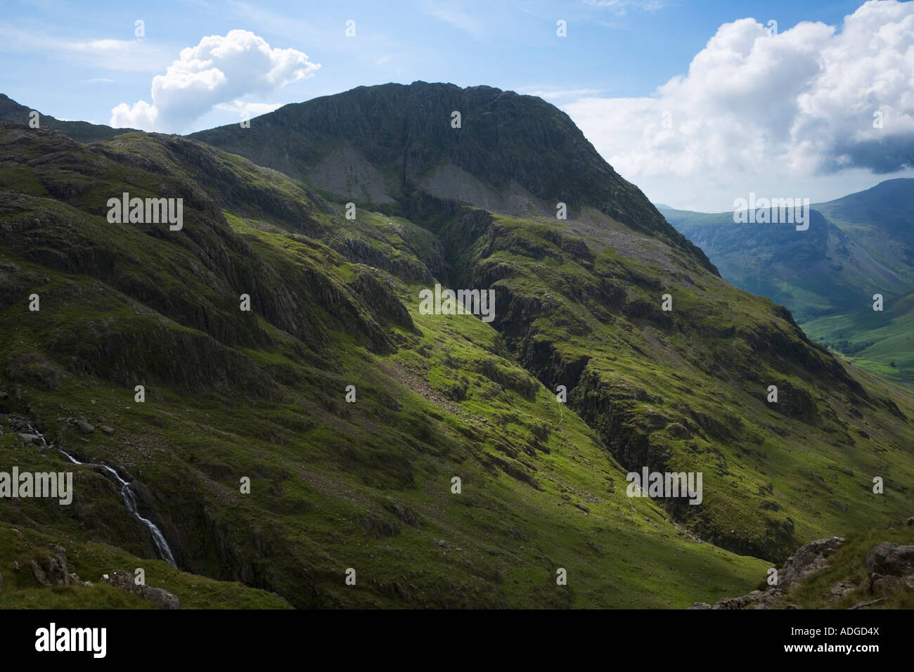 Lingmell and Piers Gill Lake District National Park Cumbria England Stock Photo