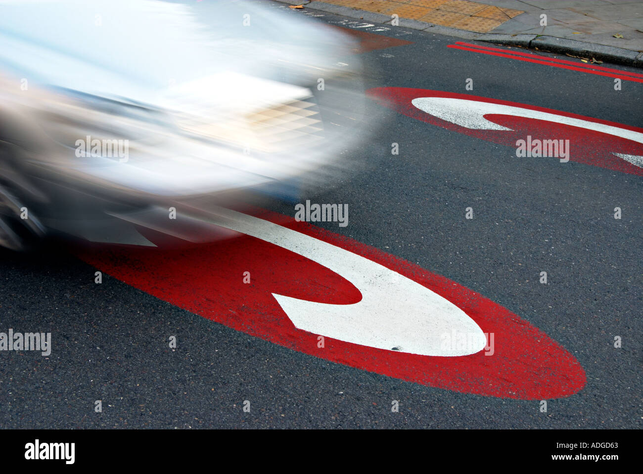 Car entering Congestion Charge Charging Zone in central London England Britain United Kingdom UK Stock Photo