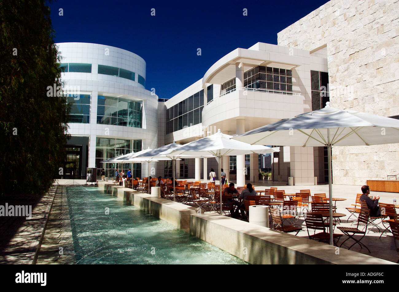Getty Center Plaza Los Angeles California Stock Photo