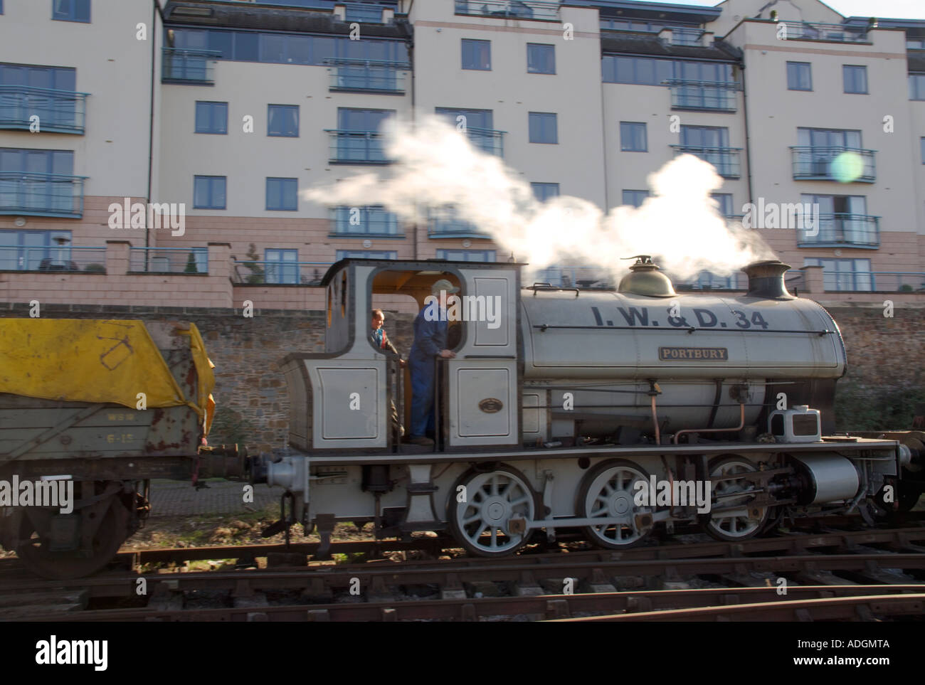 Europe uk england Avon Bristol docks area steam engine Stock Photo Alamy