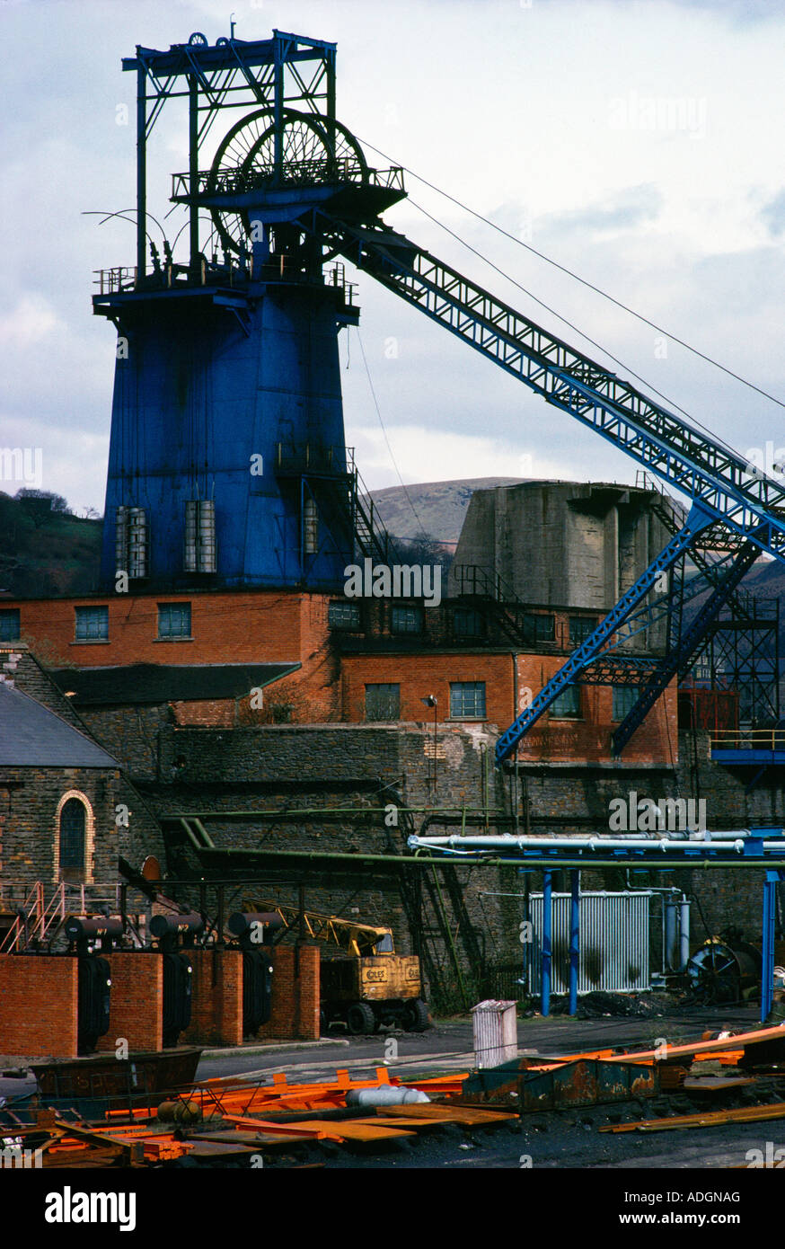 South Wales Coal Mine Welsh Valleys Minehead Equipment Stock Photo