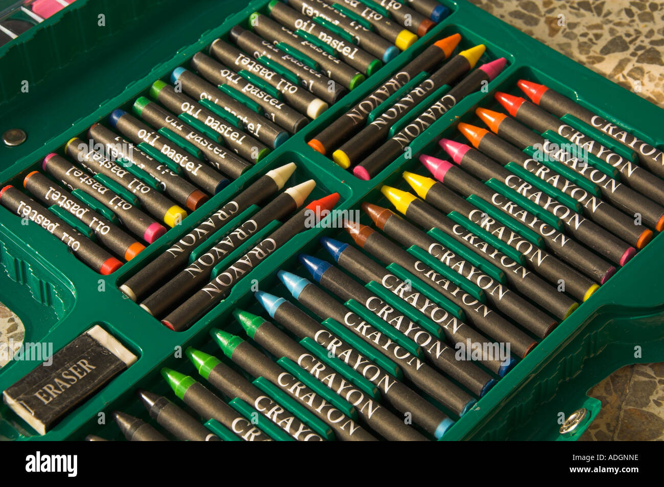 box of crayons Stock Photo Alamy