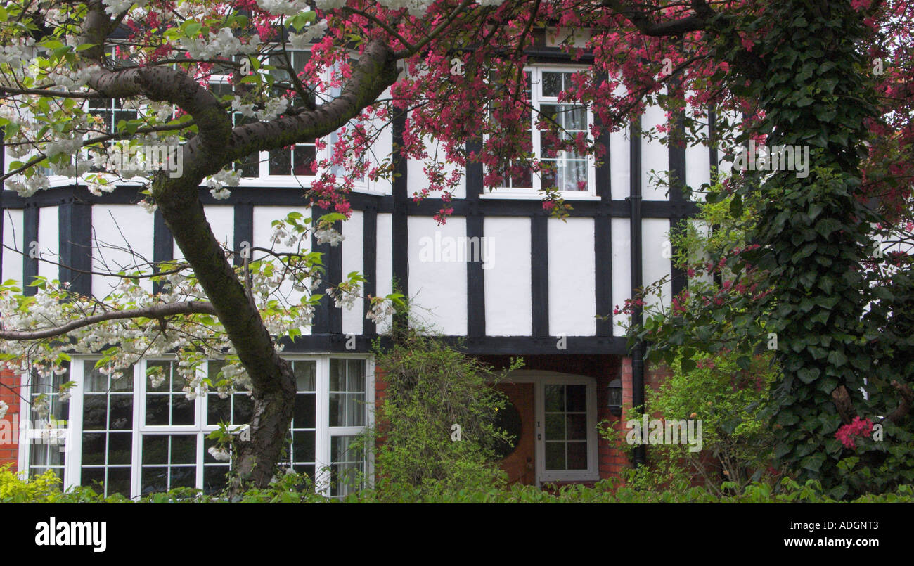 uk england surrey house in mock tudor style Stock Photo