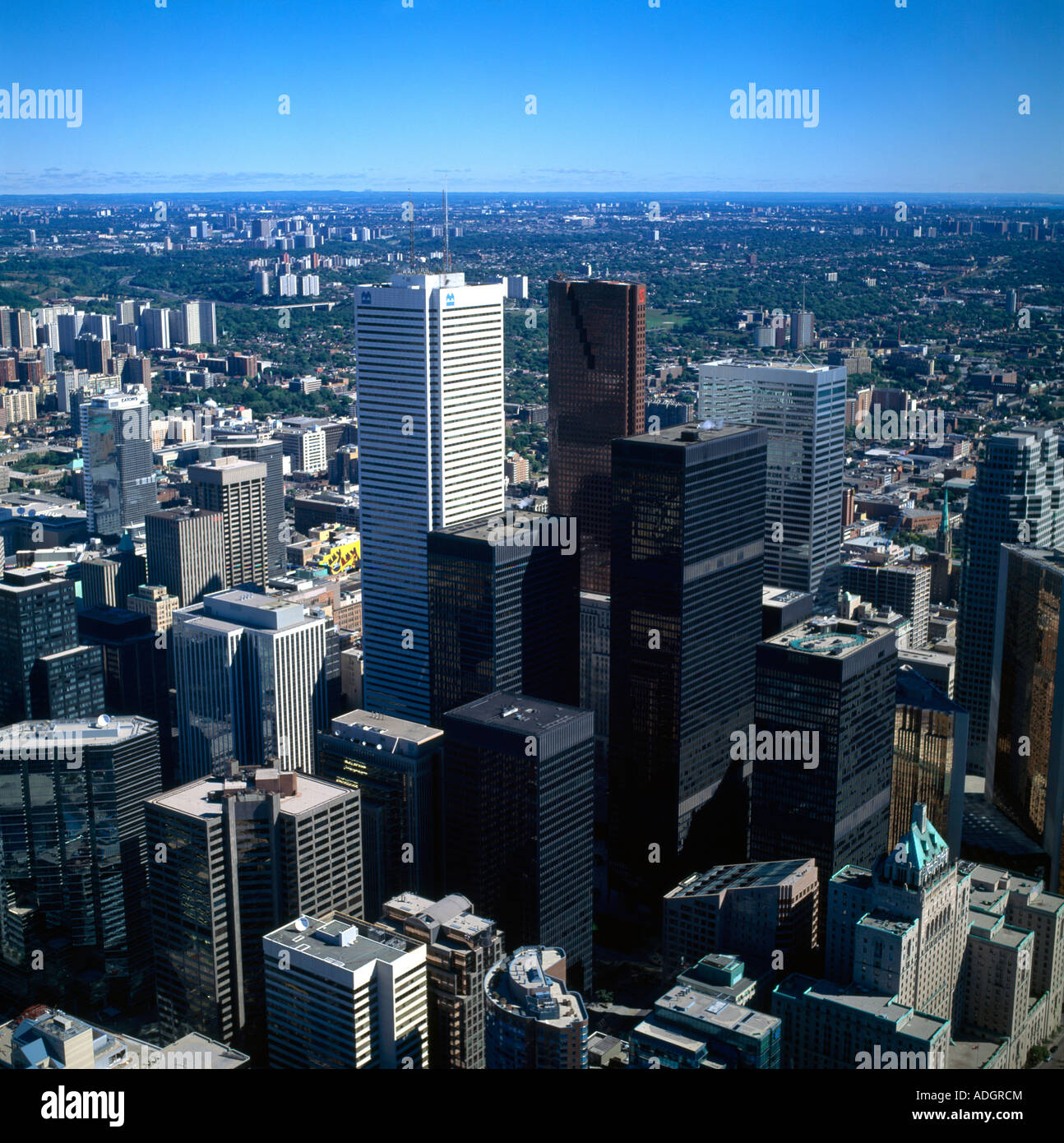 Toronto Canada Downtown From Cn Tower Stock Photo - Alamy