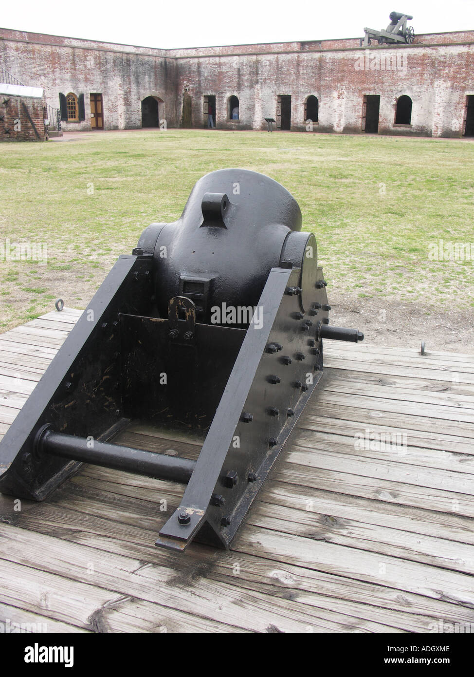 Canon Inside Fort Macon Stock Photo Alamy