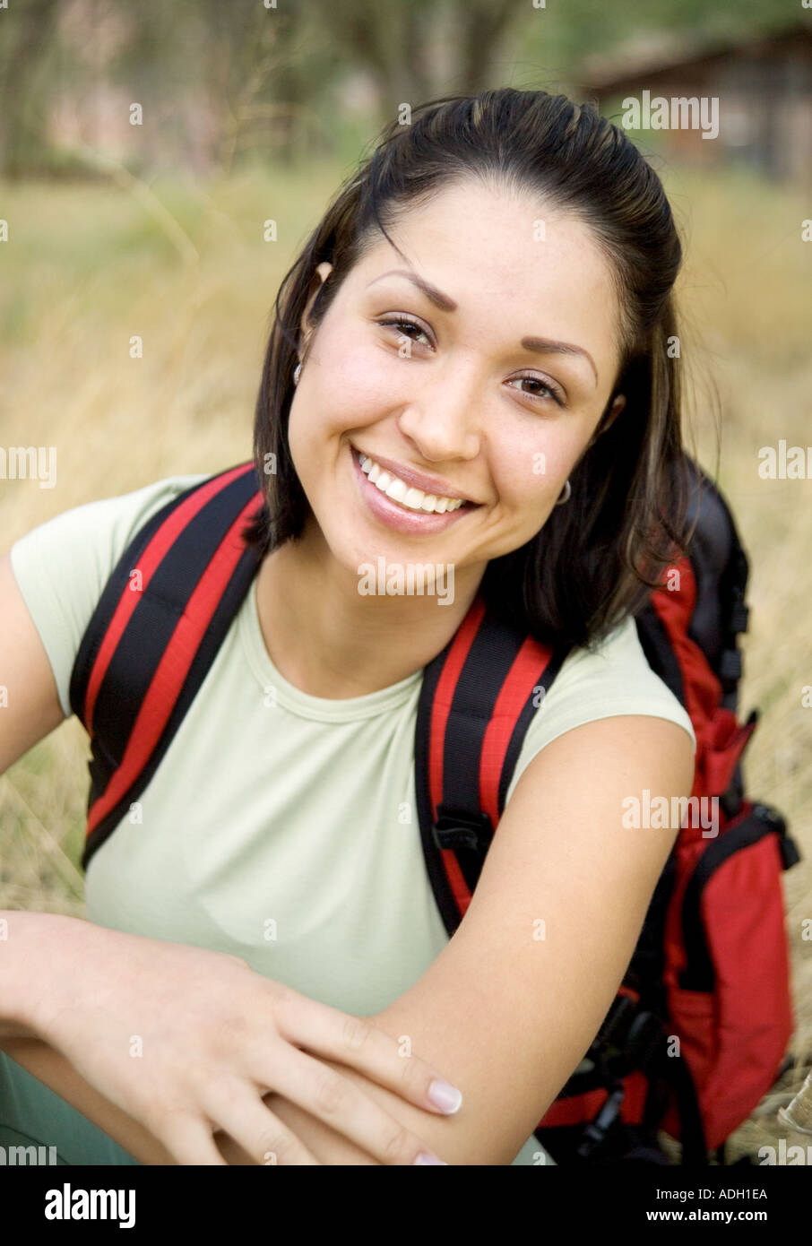 Closeup portrait young hiker hi-res stock photography and images - Alamy