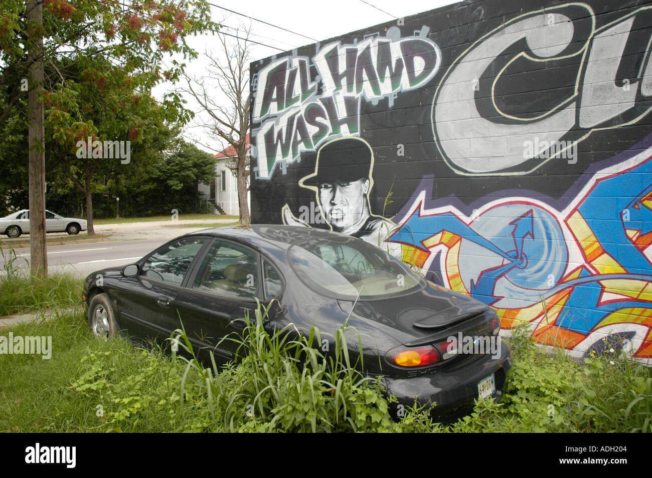 Car near Carwash business Stock Photo Alamy